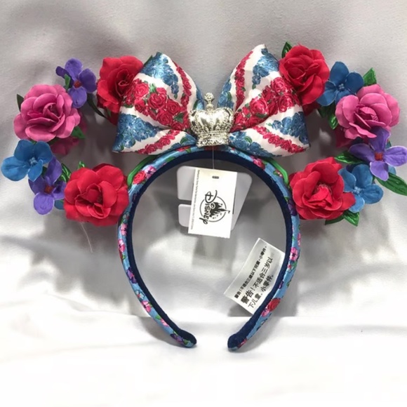 Disney Accessories - Disney Floral Crown Queen of the Kingdom UK England Minnie Ears Headband - NEW